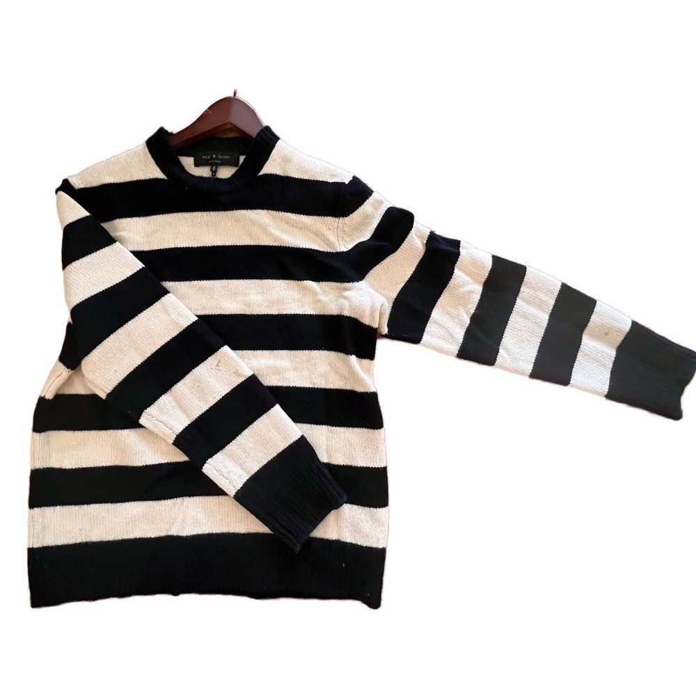 rag & bone | striped wool sweater | men's size M